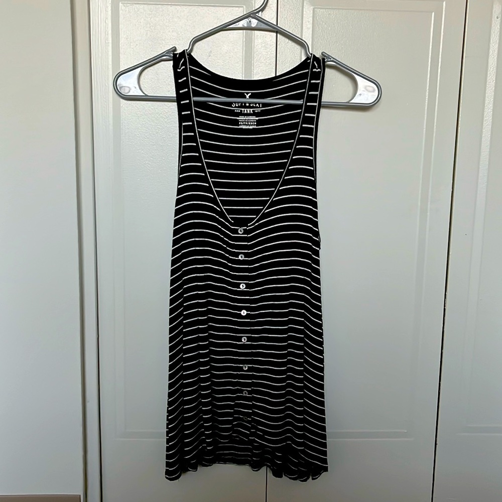 Black & White Striped Tank